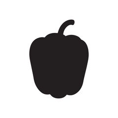 Bell pepper silhouette vector flat illustration design on white background