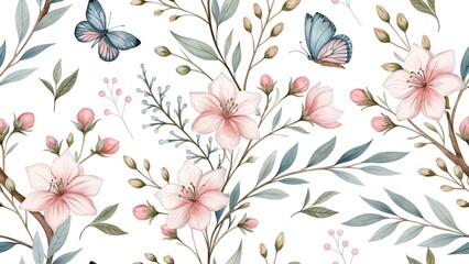 seamless pattern with flowers