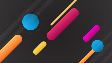 ABSTRACT DARK BACKGROUND WITH DIAGONAL GEOMETRIC SHAPES BLUE ORANGE PINK GRADIENT SMOOTH LIQUID COLORFUL DESIGNVECTOR TEMPLATE GOOD FOR MODERN WEBSITE, WALLPAPER, COVER DESIGN 
