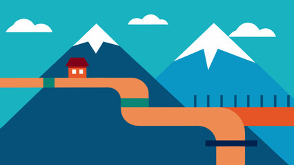 Dynamic Aerial View of a Mountain Road with a Series of Curves