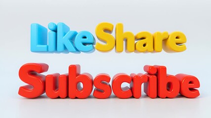 Like and Subscribe End Screen Animation Video