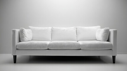 Fototapeta premium A white couch with pillows on it