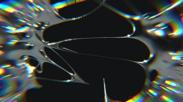Design of Liquidy chrometype futuristic y2k looping design element Background
