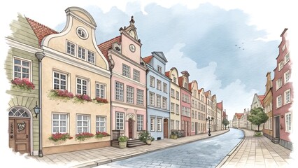 Fototapeta premium old town in gdansk poland