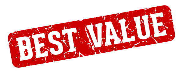 best value rectangular sign. best value stamp