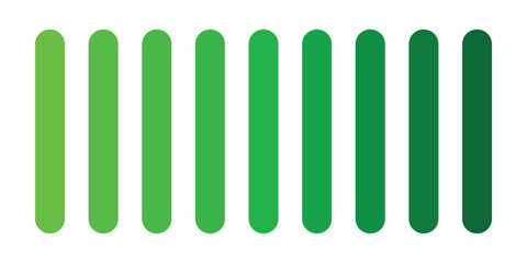Gradient Green Bars Representing Growth, Progress, and Sustainability Concepts