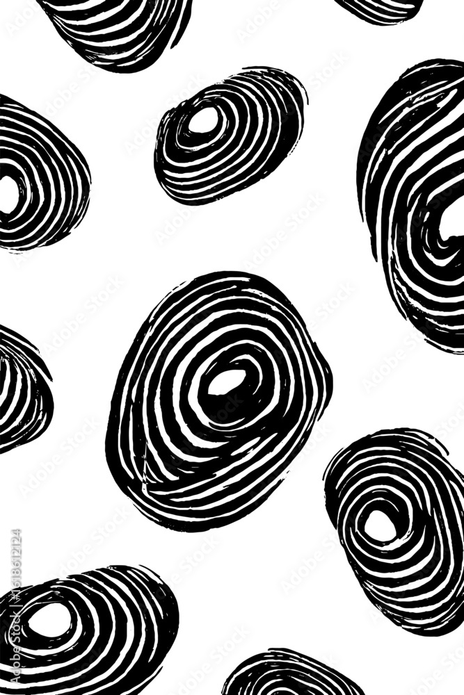 Poster abstract spiral shell pattern design for retro background