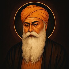 Illustration of guru nanak jayanti.