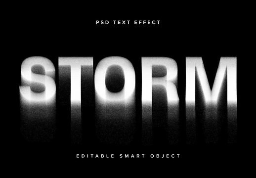 Warped Photocopy Text Effect Mockup