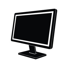 Computer Monitor Screen Display Technology Silhouette