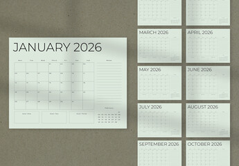 Minimal 2025 Calendar Layout