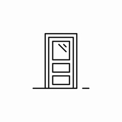 modern interior door icon sign vector