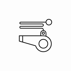 whistle lanyard coach icon sign vector