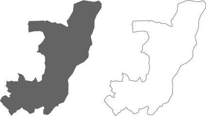 vector illustration of simple abstract map of Republic of the Congo