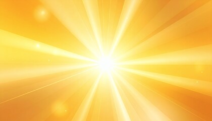 Vibrant Yellow Sunburst Background with Lens Flares