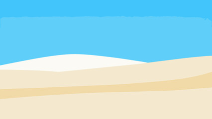 Pristine wide empty expanse of a white sand desert vast tranquil