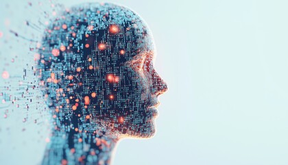 Artificial Intelligence And Machine Learning In Digital Computer Code For Data Transfer On The Internet