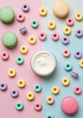 SweetTreatsSkincareFaceCreamPastelMacarons