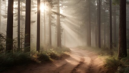 Obraz premium morning in the forest