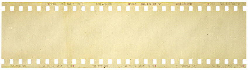 35 mm filmstrip with analog film burn effect, film noise texture and background, old film frame from analog retro film roll, photo texture with grain and scratches for vintage effect with damaged film