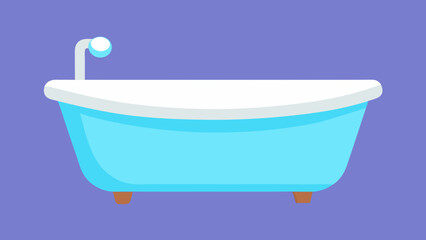 Refreshing empty bathtub filled with clean water tranquil bathroom spa