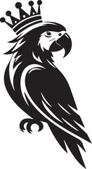 Bird Parrot Logo Vector Black Silhouette Illustration