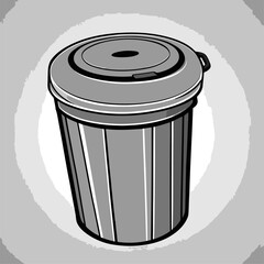 trash can vector illustration