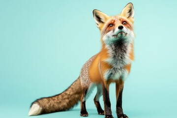 Obraz premium Wide-eyed fox with playful and curious look