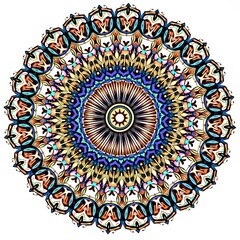 Richly detailed mandala with colorful spiritual pattern