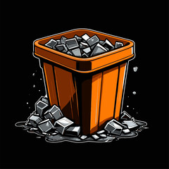 trash can vector illustration
