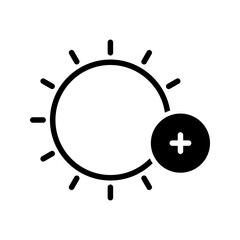 Fototapeta premium Sun and no sun icon set isolated on white background