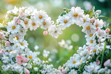 Spring flower heart shape for Valentine's Day