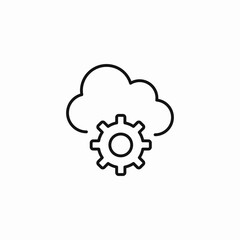 cloud computing settings icon sign vector