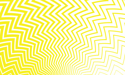  abstract yellow and white thik to thin vertical zig zag arc line pattern used for as background.