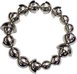 Silver bracelet isolated on white background