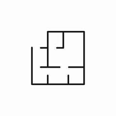 house floor plan icon sign vector