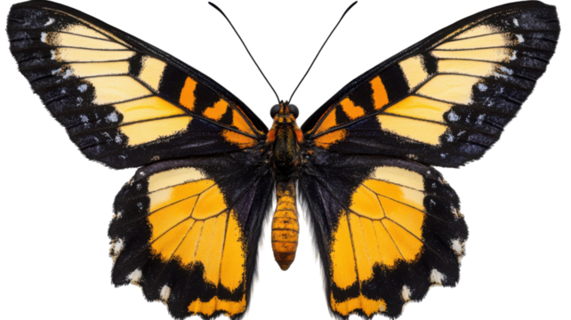 Colorful butterfly PNG vibrant insect illustration on white background
