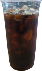 Iced coffee isolated on transparent background