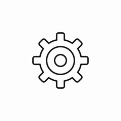single cog wheel icon sign vector