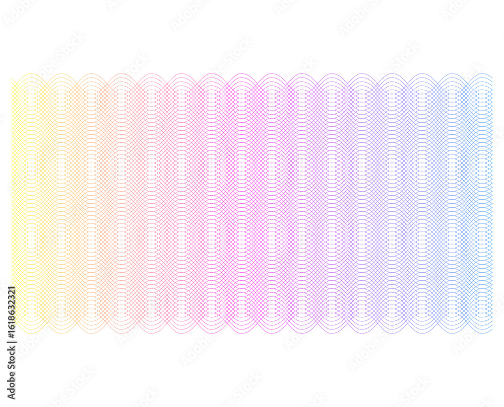 Wall mural design elements. wave of many sparkling lines. abstract vertical glow wavy stripes on a white backgr
