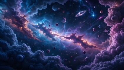 Ethereal Cosmos: A Journey Through Color and Light.