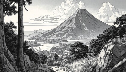 Majestic Japanese Mountain Landscape