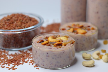 Navara Palpayasam, a creamy South Indian dessert made with Navara rice, milk, and jaggery