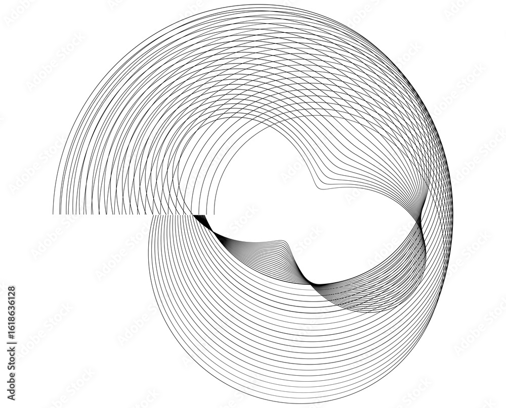 Wall mural design elements. wave of many sparkling lines. abstract vertical glow wavy stripes on a white backgr