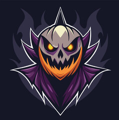Obraz premium design logo vector icon illustration ghost pumpkin