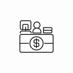 Fototapeta premium financial services counter icon sign vector