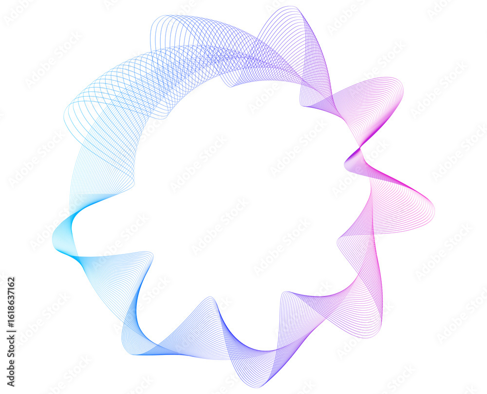 Wall mural design elements. wave of many sparkling lines. abstract vertical glow wavy stripes on a white backgr
