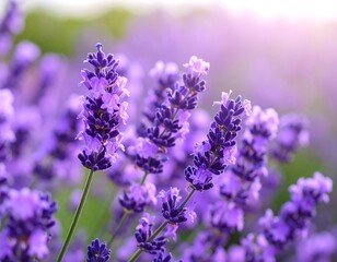 Lavender field in soft focus