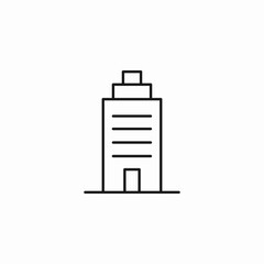 stacked building design icon sign vector