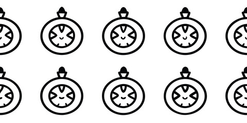 Repeating Pattern of Six Identical Clocks Design Time Concept Patterned Background